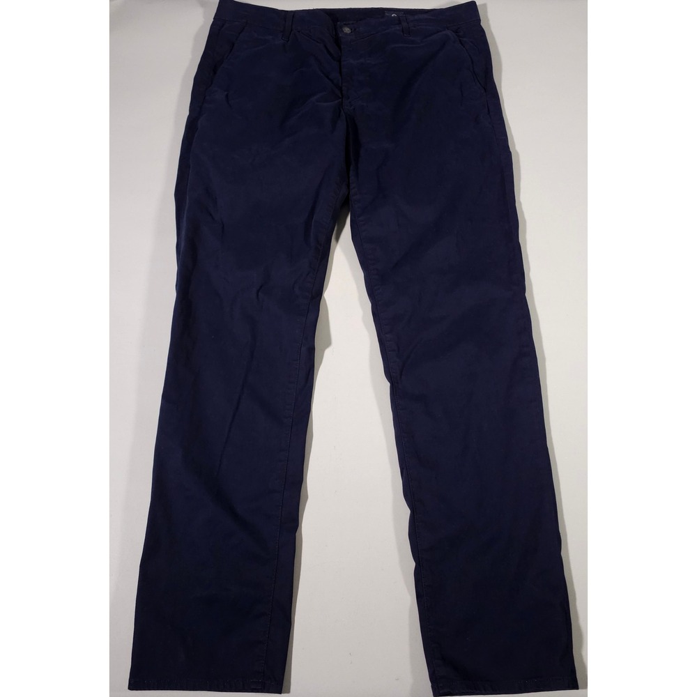 AG Adriano Goldschmied Slim Chino Pants Mens 38R Navy Blue The Marshall